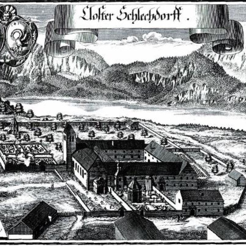 Bild entnommen aus der Schlehdorf Chronik, Stich von Michael Wening, 1701